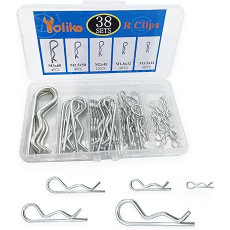 38 Pcs Tractor Pins and Clips Assortment Kit