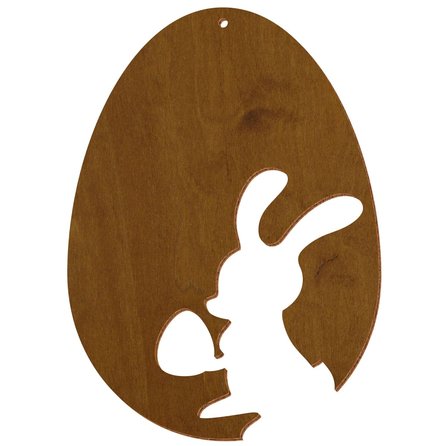 Uova di Pasqua in legno colorato V2 – Teak – Decorazione fai da te per Pasqua, motivo uova di Pasqua, motivo 6, altezza (dimensione): 48 cm di altezza