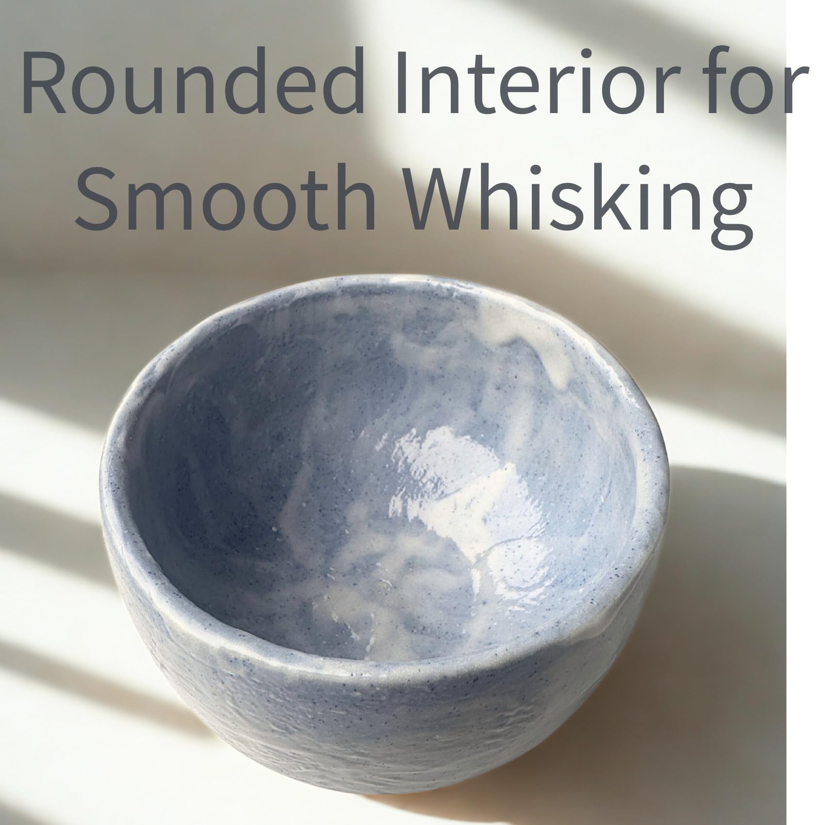 Bol à matcha Ao Shino « Tataki » (Chawan) – 479,1 ml – Grès | Mino Ware, fabriqué au Japon
