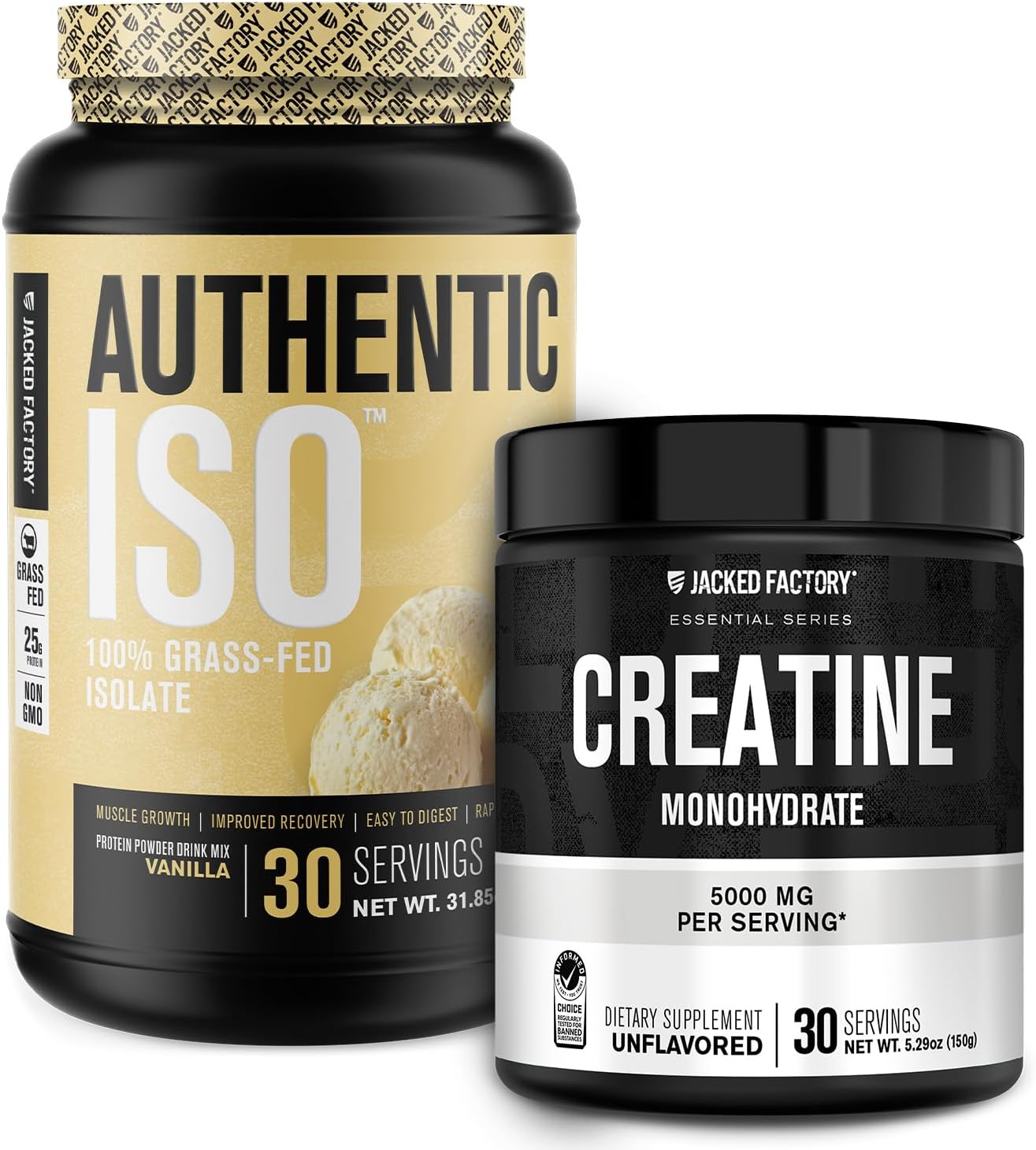 Jacked Factory Authentic ISO Grass Fed Whey Protein Isolate
