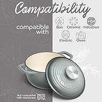 Vista 106 de Segretto Cookware Enameled Dutch Oven Pot with Lid Rosso (Gradient Red) 1.7 Quarts Cast Iron Dutch Oven with Handle 1.7 qt Enamel Small Cast Iron