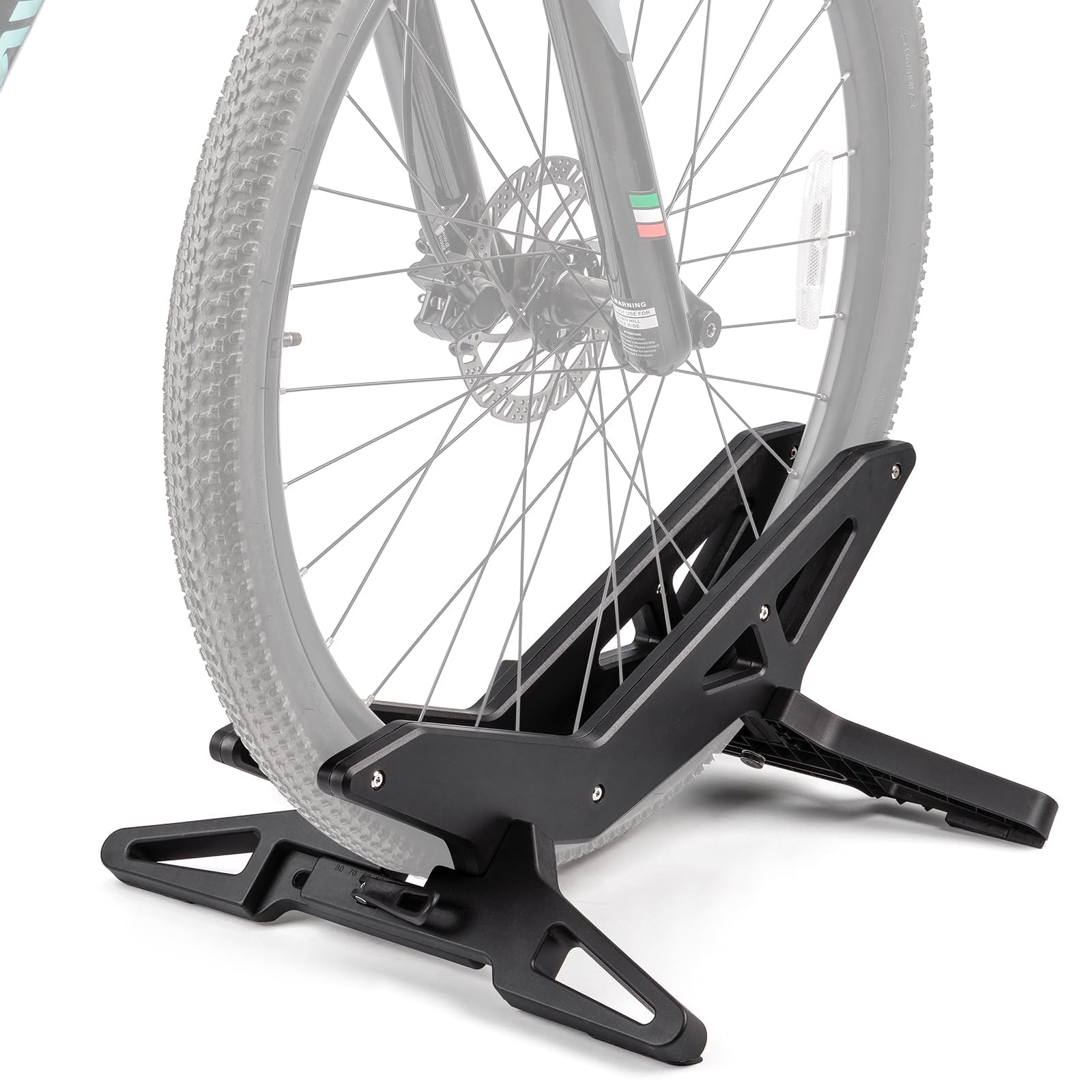 Support de vélo universel pour vélo de montagne/vélo de route - Compatible avec les pneus de 30 à 80 mm de large - ABS avec pieds en caoutchouc (capacité de charge de 20 kg)
