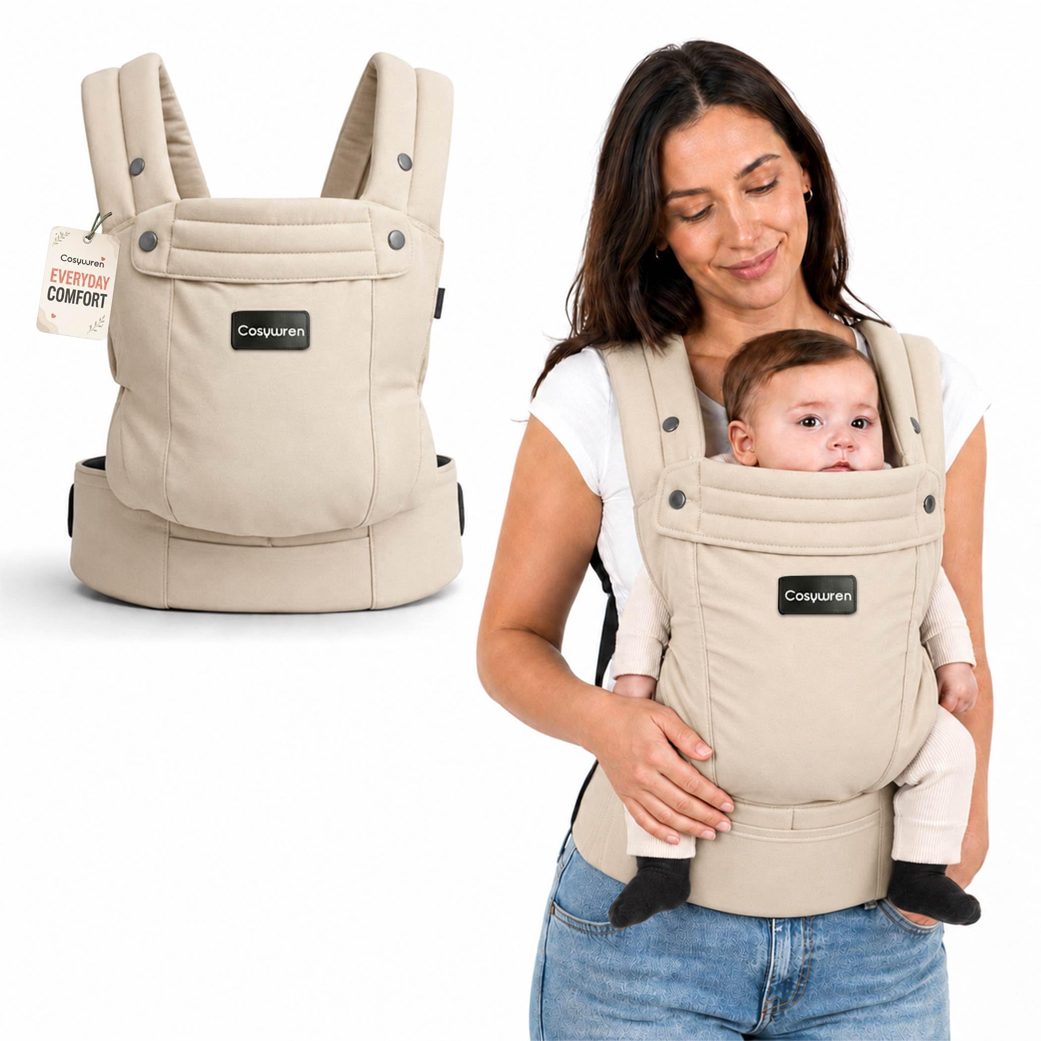 Cosywren - Advanced 4-in-1 Baby Carrier for Newborn to Toddler 3 to 15Kg