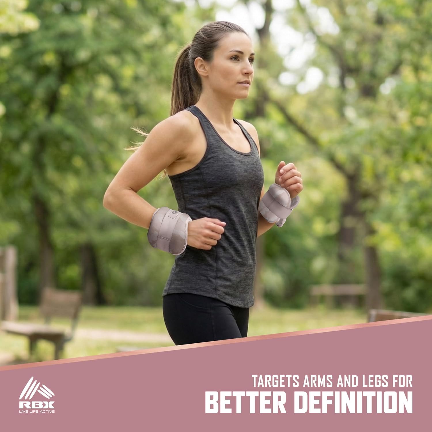 RBX Wrist & Ankle Weights Set, Adjustable Comfort Fit for Training & Toning