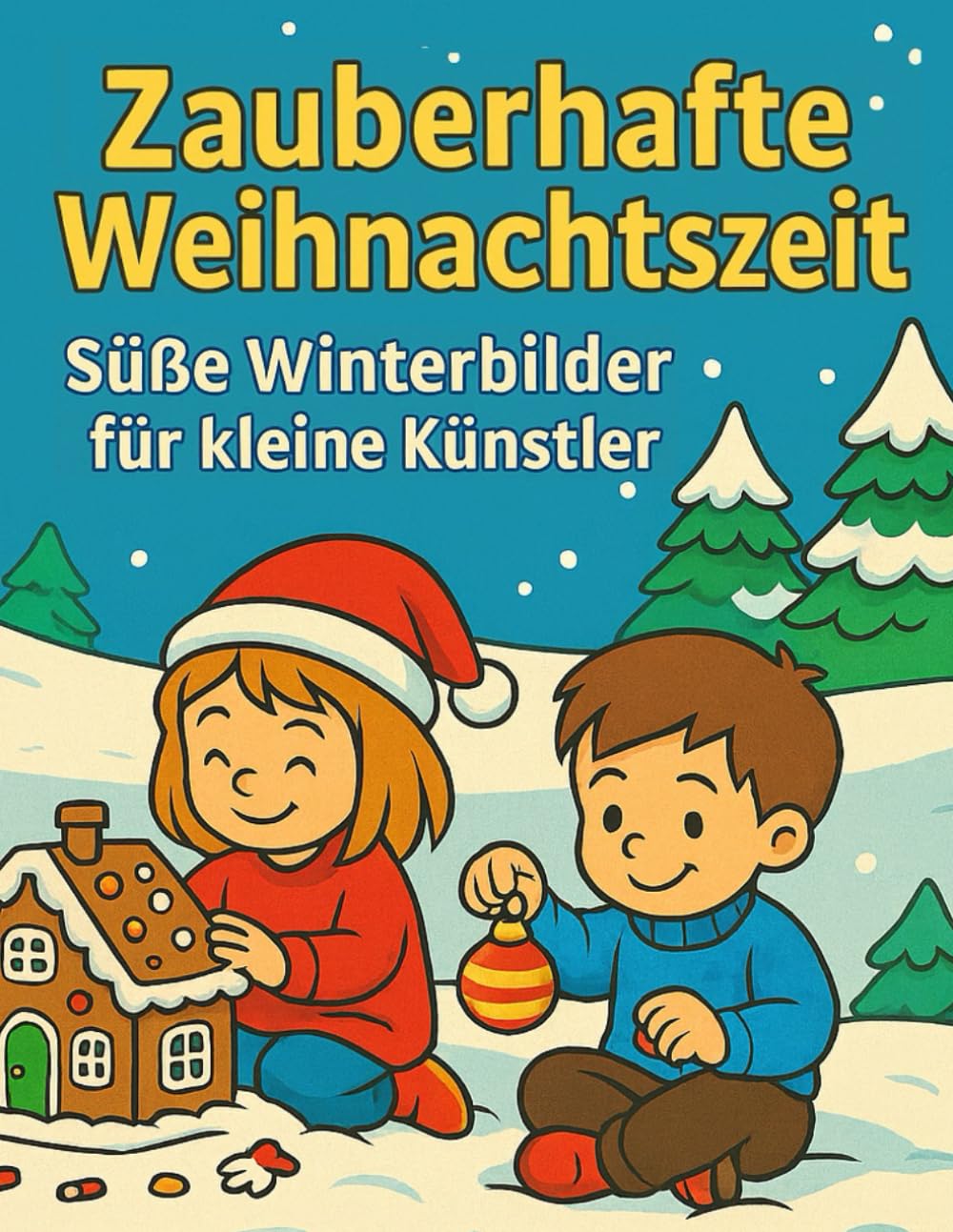 Zauberhafte Weihnachtszeit - Weihnachtsmalbuch für Kinder: Süße Winterbilder für kleine Künstler ab 3 Jahren