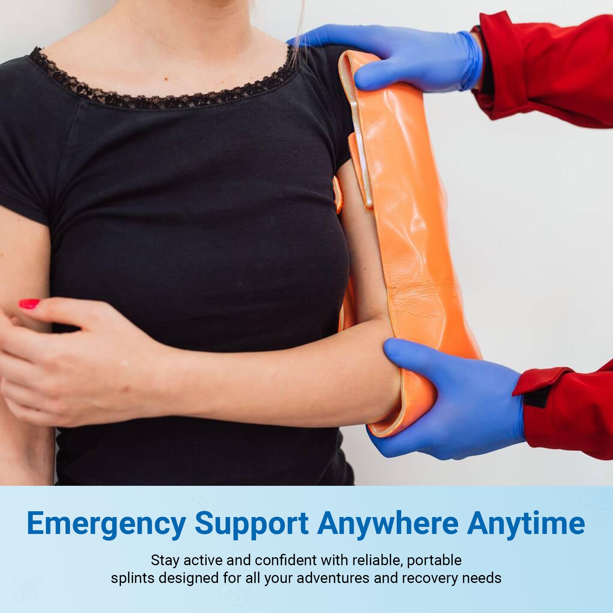Primacare IS-5236 36" Padded Aluminum Splint for Hands, Legs, Fractured Limbs, Nose, Ankle or Braces, Universal Waterproof Medical Tactical Splints for First Aid and Emergency Support, Orange