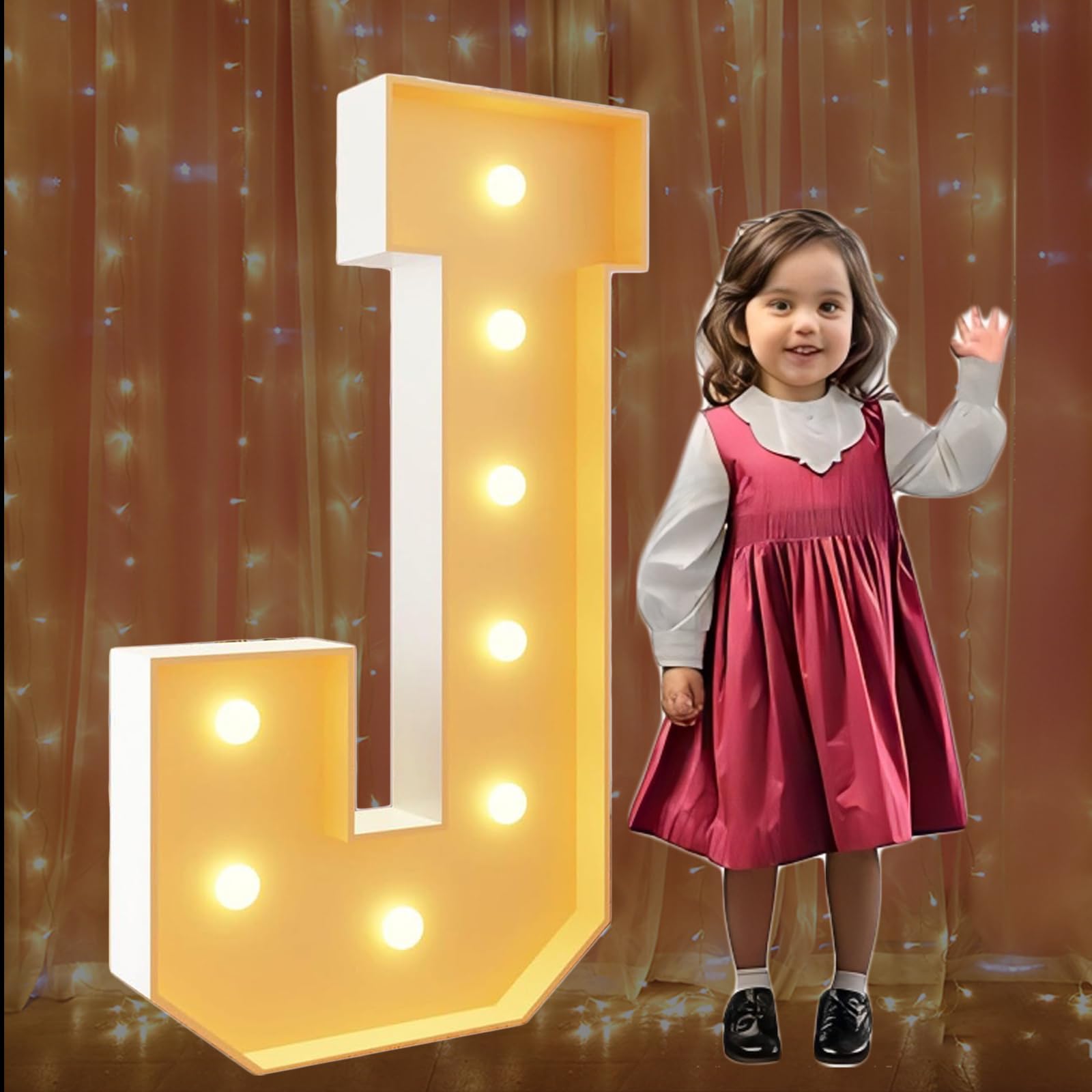 2.3Ft Marquee Light Up Letters G Large Marquee Letters for Birthday Party Decoration Giant Mosaic Letters for Balloons Wedding Decor Light Up Big Block Letters Pre-cut Frame — image 1