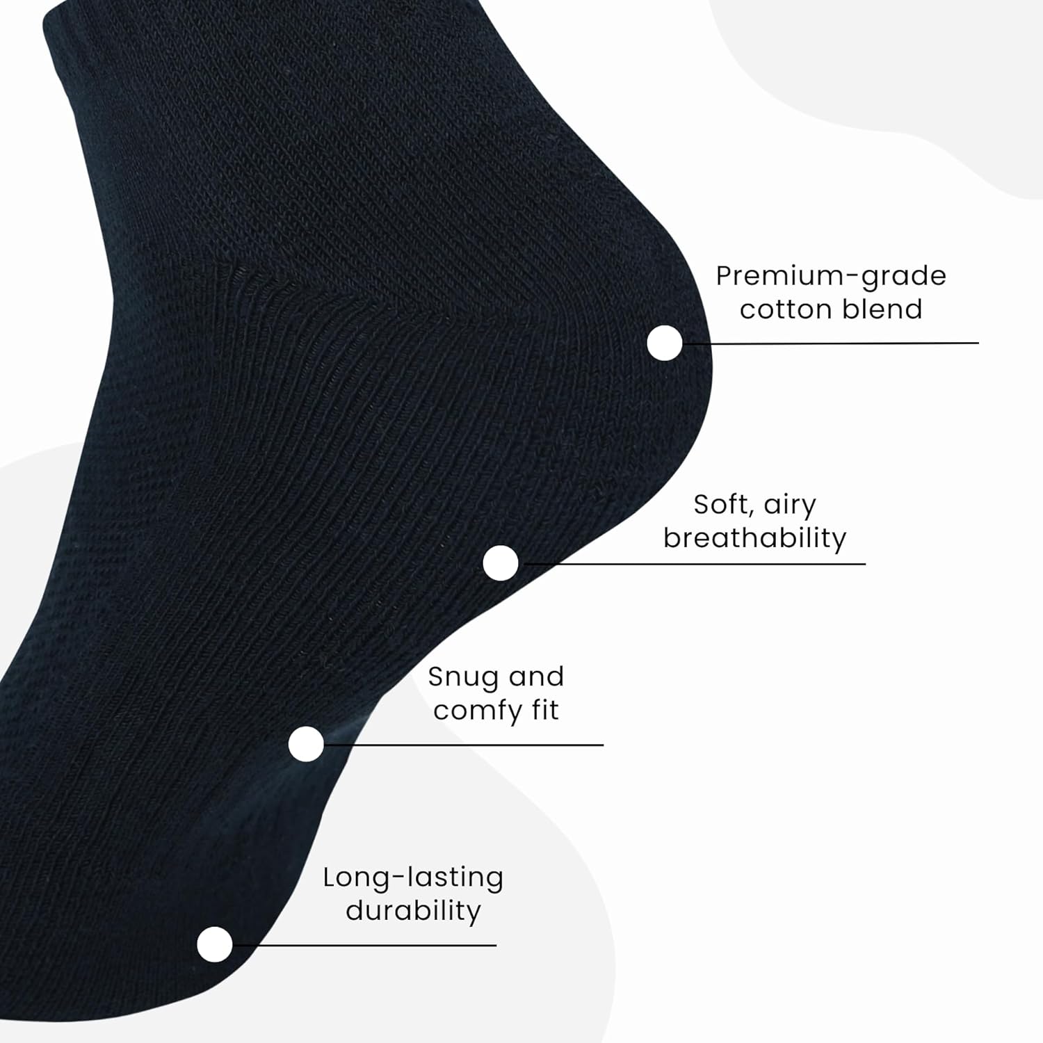 Ankle Socks for Men Cotton Blend No Show Cushioned Running Socks Non Slip Low Cut Casual Socks