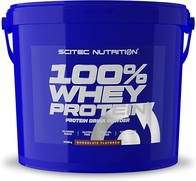 Scitec Nutrition 100% Whey Protein - Bezglutenowy - Bez oleju palmowego - Wspomaga wzrost mięśni - Idealny dla sportowców, 5 kg, Czekoladowy