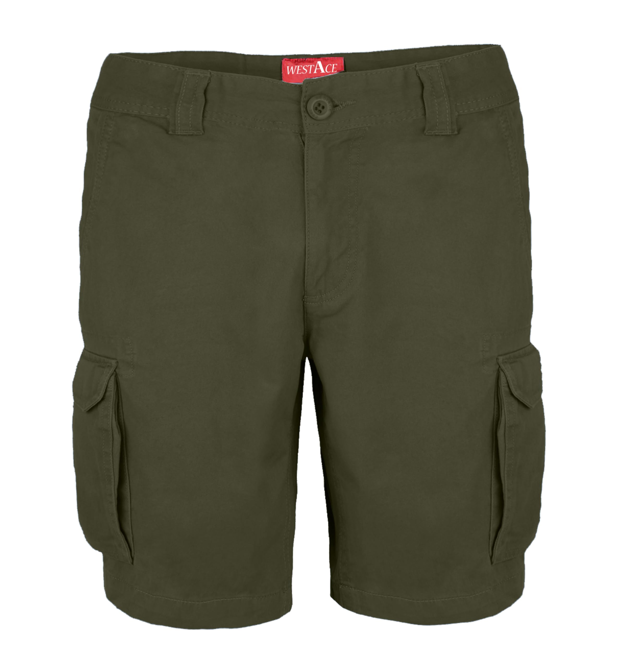 Westace Men's Olive Casual Work Cargo Combat Shorts Cotton Chino Summer Half Pant (, 40)