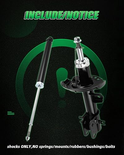 Miniatura 4 de SCITOO - Amortiguadores delanteros y traseros para Chevy se adapta a 2013-2015 para Chevy Spark Shocks 3330089 73019 3330090 73020 348036 5537