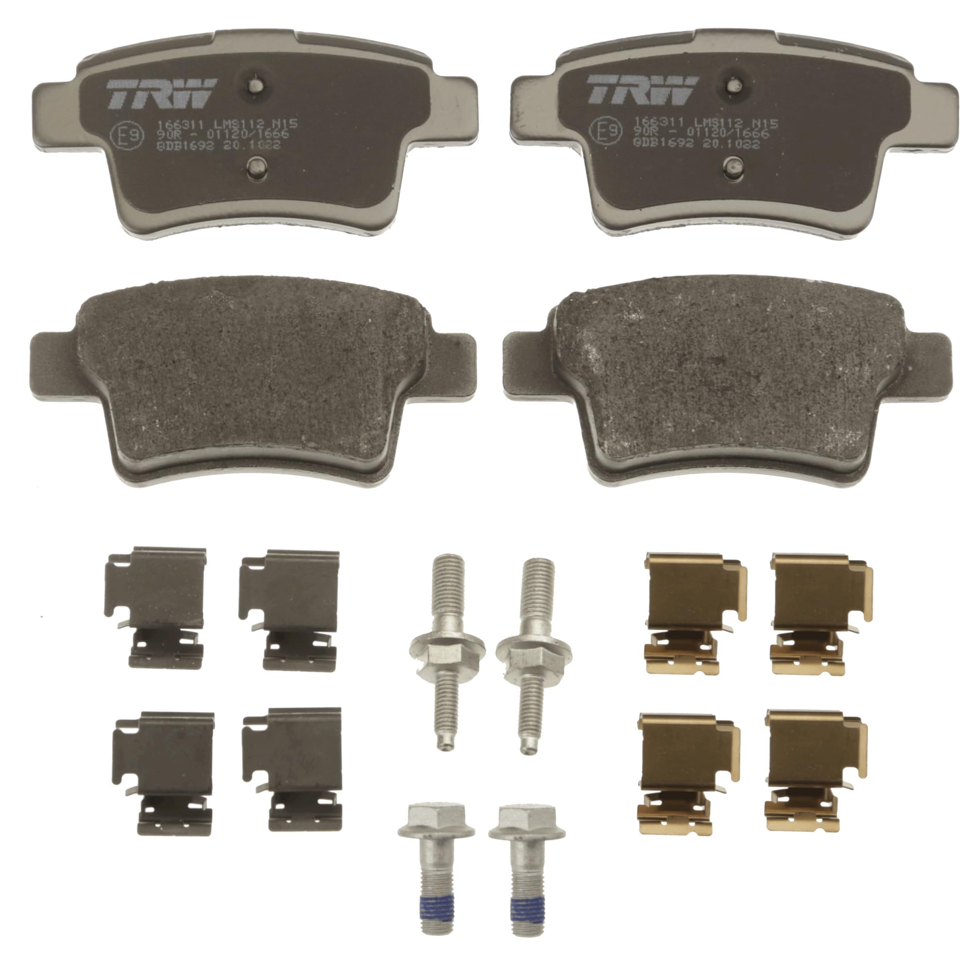 TRW GDB1692 Kit De Plaquettes De Frein Frein à Disque COTEC pour Citroen C4 Grand Picasso I (UA_) 2006-2013 Essieu Arrière et au