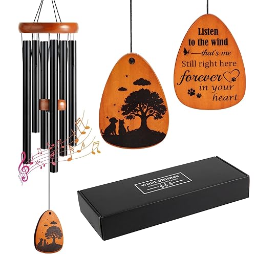 Dog Memorial Gift for Loss of Dog, 28" Wind Chimes