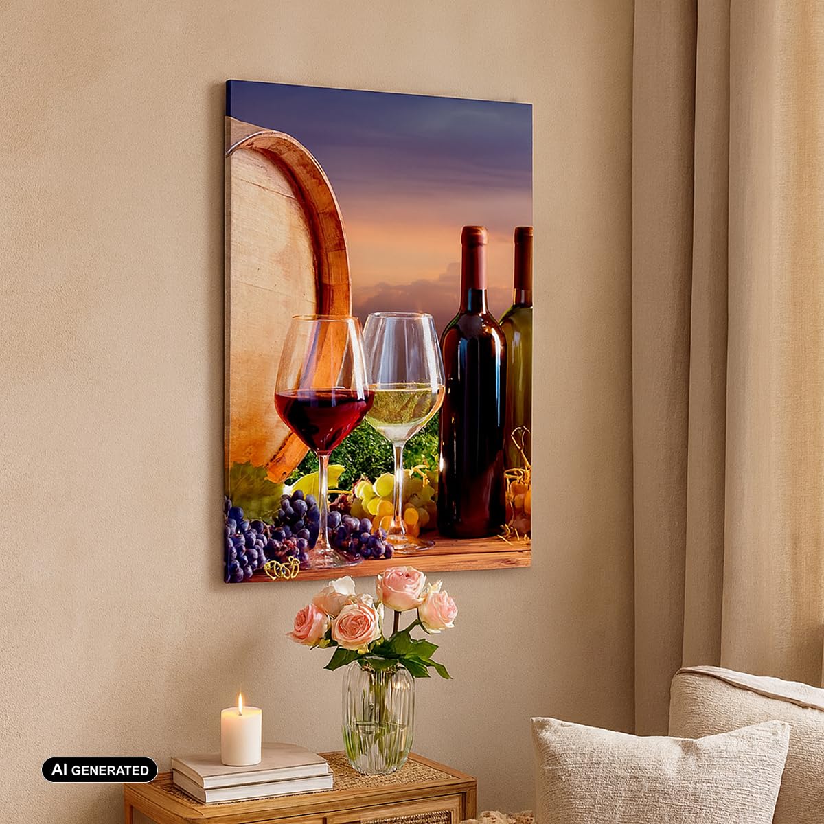 ARTTOR Tableau sur Toile Décoratif 50x70 cm Cuisine - 4125