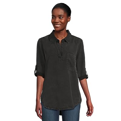 Mod o doc Roll Tab Patch Pocket Tunic Women