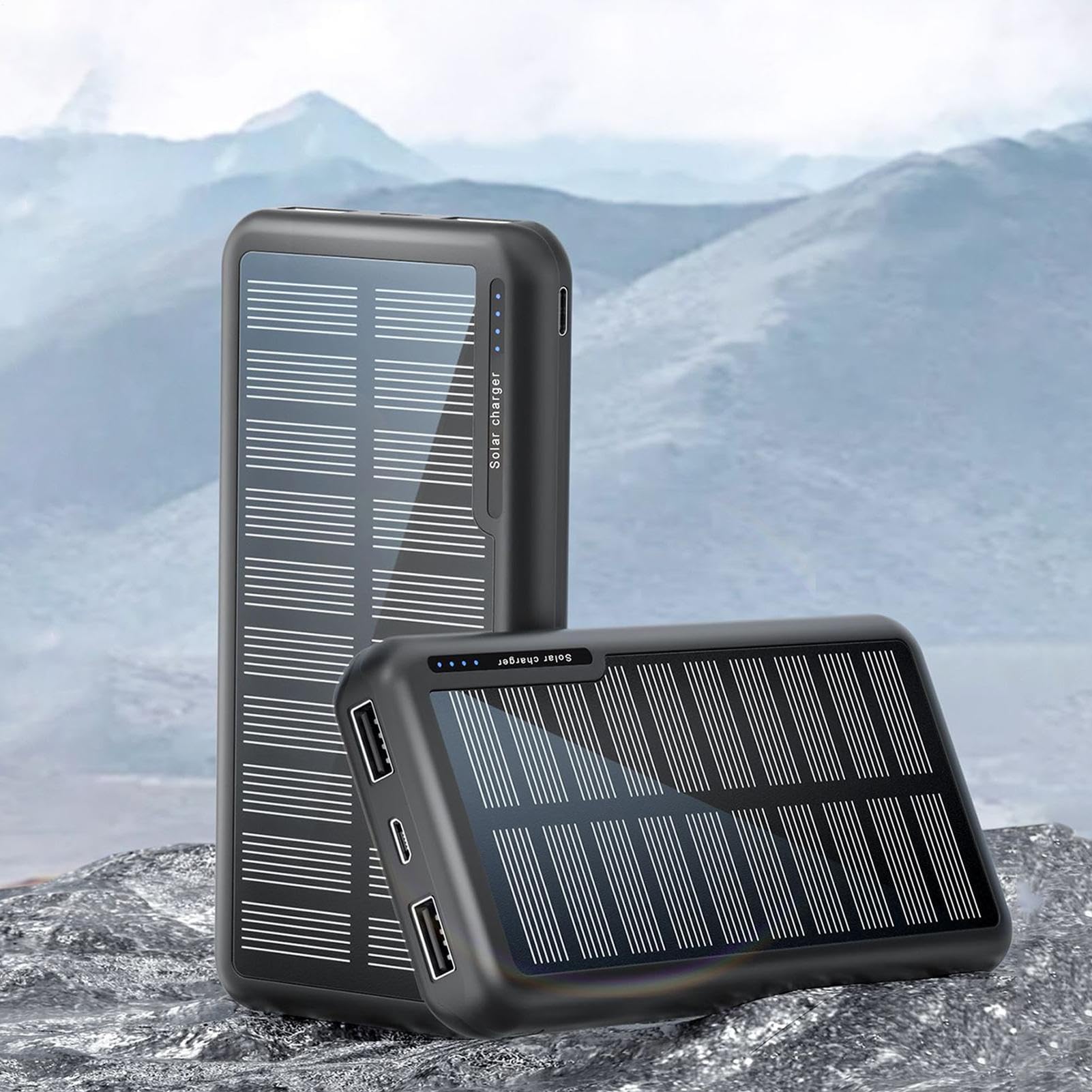 Power Bank Power Bank da Sopravvivenza | Caricabatterie Solare per Cellulare Per fotocamera, tablet, campeggio, escursionismo, viaggio, pesca, backpacking, festival
