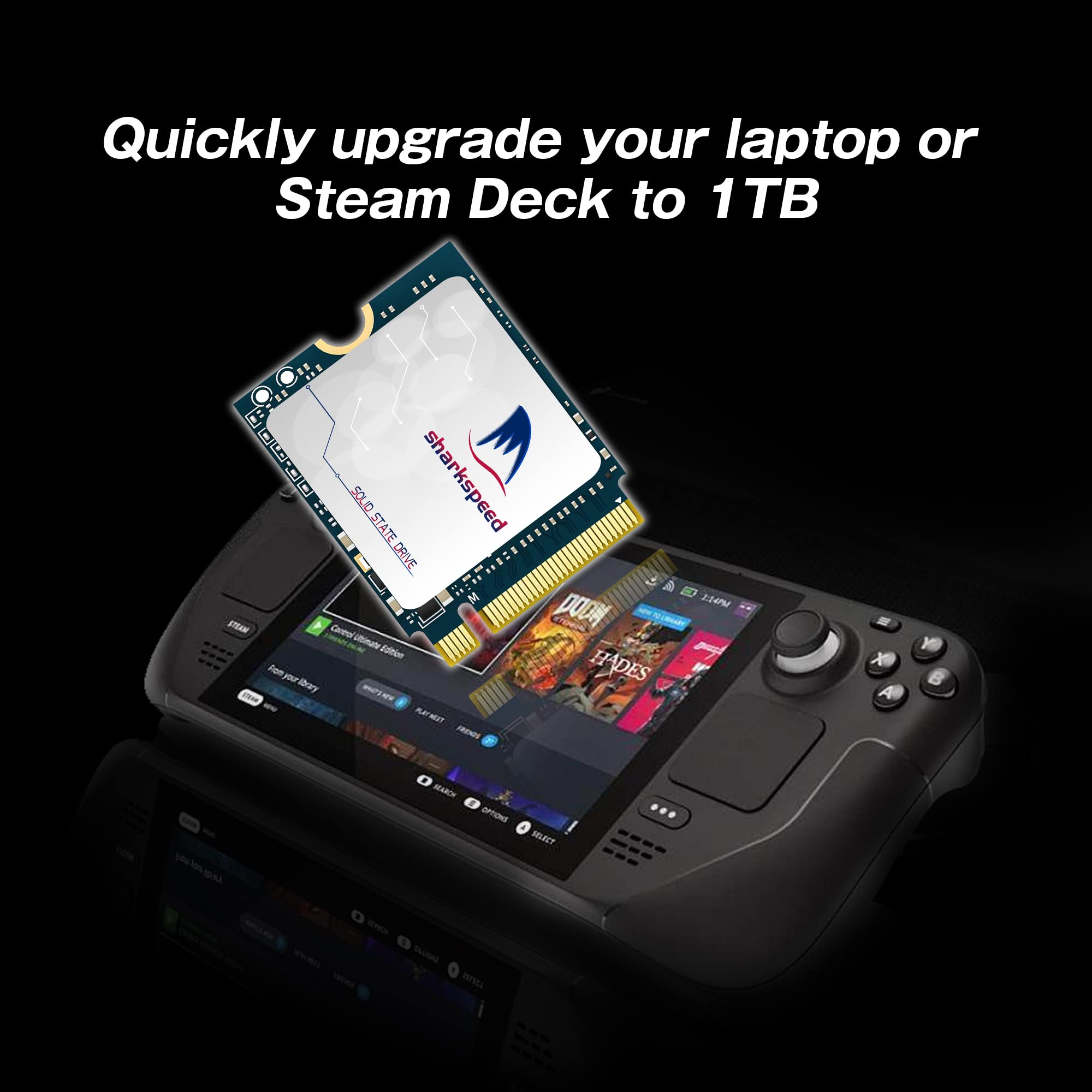 Steam Deck　東芝 2230　SSD 512GB S SHARKSPEED M.2 2230 SSD 512GB NVMe PCIe Gen 3.0 x4 Internal