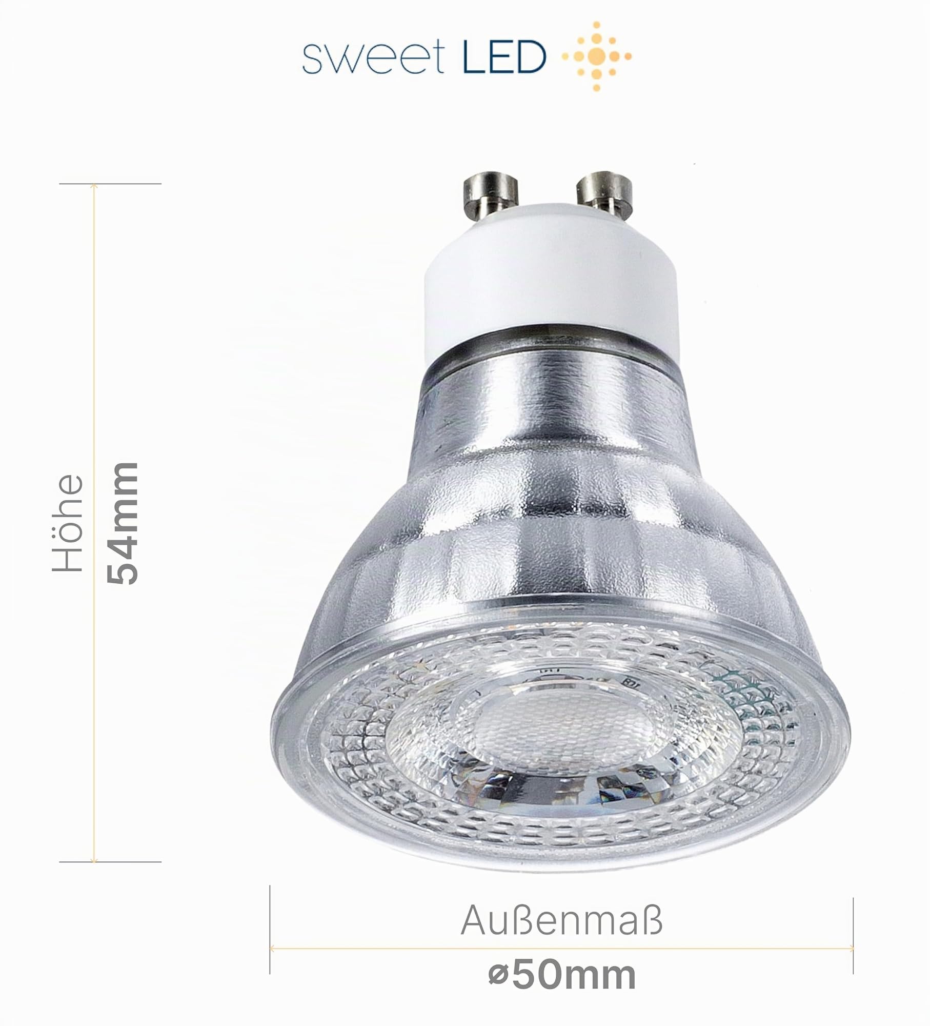 Sweet Led 4er Set Aufbauspot GU10 schwenkbar rund weiß matt – Spots Deckenleuchte inkl. LED 7W 3000K warmweiß, Aufbaustrahler aus Aluminium, Deckenspots Aufputz 230V
