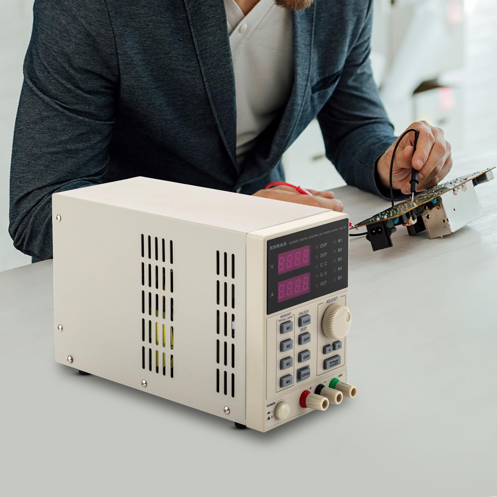 Fuente de alimentación de laboratorio, fuente de alimentación conmutada KA3005D, programable, 30 V/5 A, regulador de voltaje, fuente de alimentación CC para pruebas electrónicas