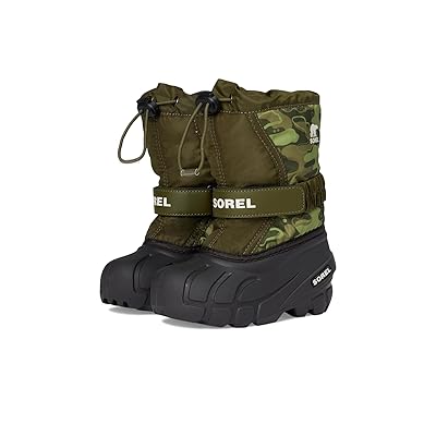 SOREL Kids Childrens Flurry Print (Toddler/Little Kid) Kids Shoes Utility Green/Savory
