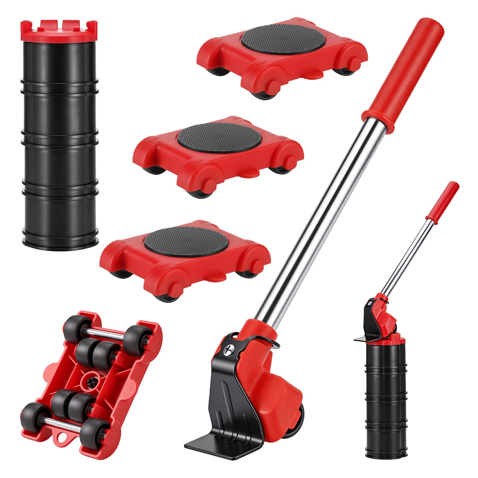Zourglow Heavy Duty Furniture Mover, Furniture Dolly with Lifter and 4 Sliders, Furniture Lift Mover Tool for Refrigerator Sofa Cabinet, 500kg Supported Weight