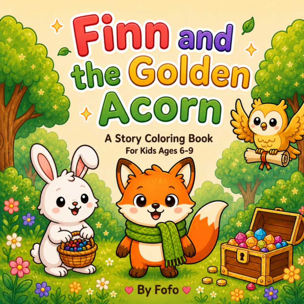 Finn and the Golden Acorn: A Story Coloring Book for Kids (The Adventures of Finn)