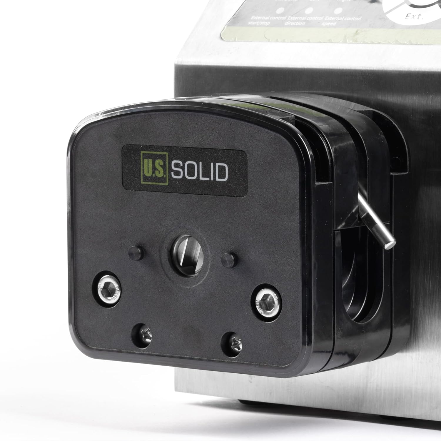 U.S. Solid Industrial Peristaltic Pump, 1-Channel 0.211-3600 mL/min, 0.1-600 RPM, RS232 Control, Servo Motor Dosing Pump with SS Housing, Includes 15# 24# 35# 36# Silicone Tubing & Connectors