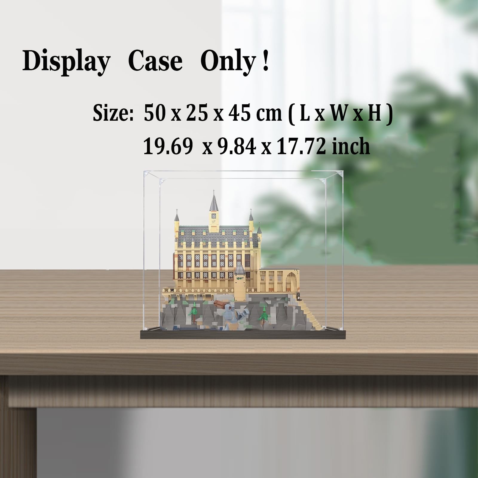 Vitrine für Lego-76435 - Acryl Klar Schaukasten für [Schloss-Hogwarts Die Große-Halle] - Vitrine - 50x25x45cm| 2mm