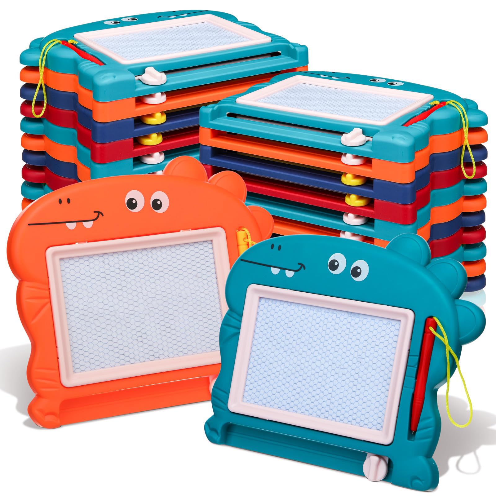 Mini Magnetic Drawing Board for Kids Small Erasable Doodle Board Portable Mini Sketch Pad Travel Writing Pad for Birthday Party Favors Game Prizes Classrooms Rewards 4 Colors(12 Pcs)