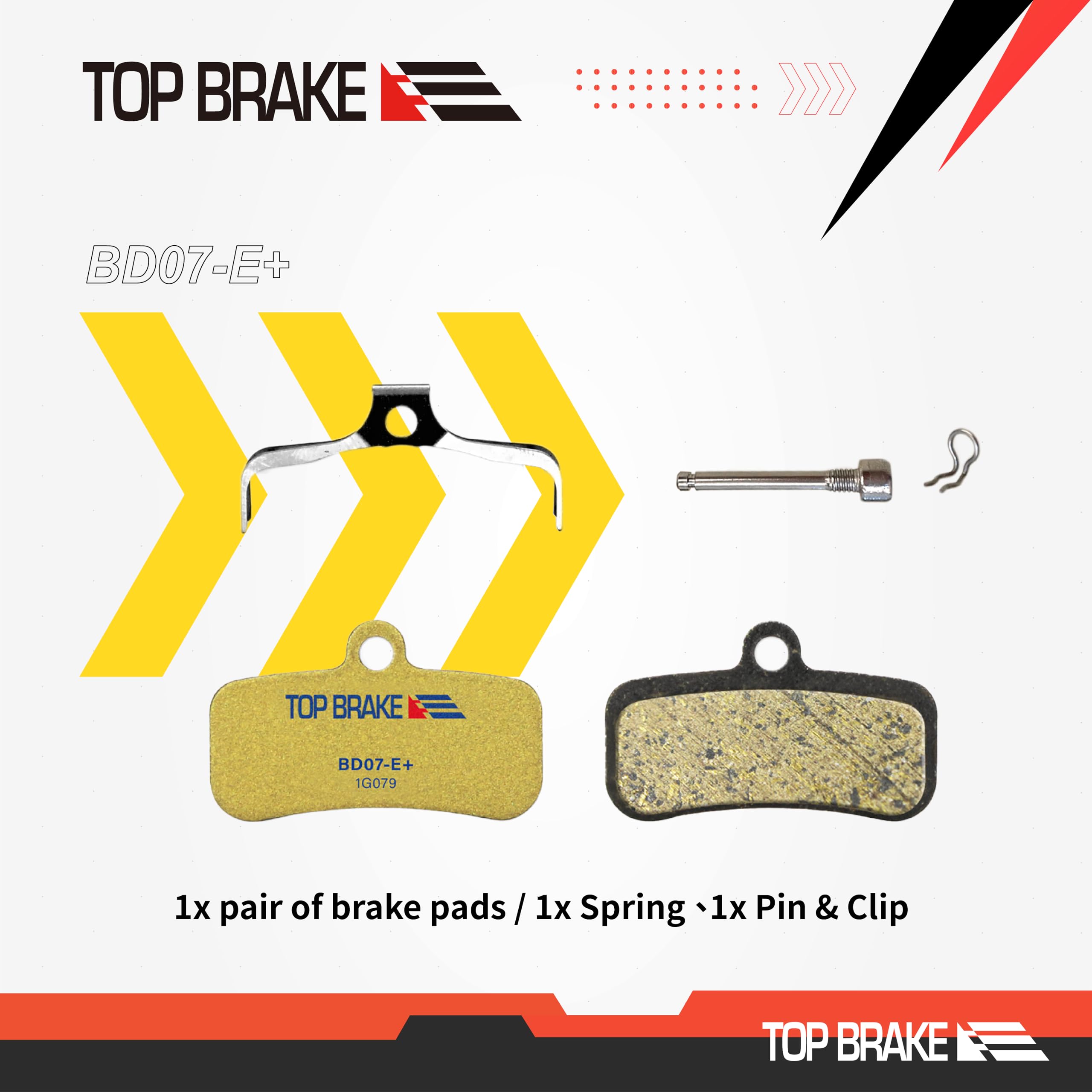 Top Brake Disc Electric Bike Brake Pads for Shimano Saint BR-M810 /820 XTR-M9120Tektro TRP, Gold, 1.55*0.94 (in) - Image 3