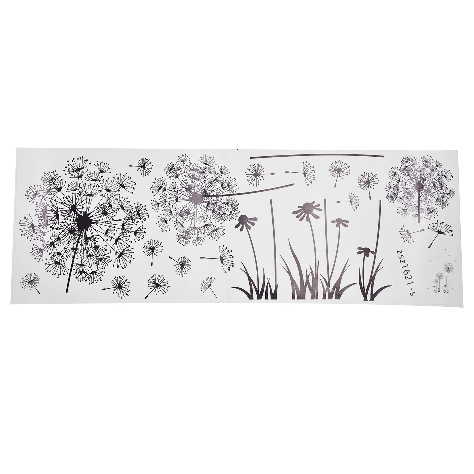 Yosoo123 Defult. Decorative Wall Sticker Dandelion Flowers Wallpaper Pvc Self‑Adhesive Living Room Study Office Background Wall Decoration Wall Stickers