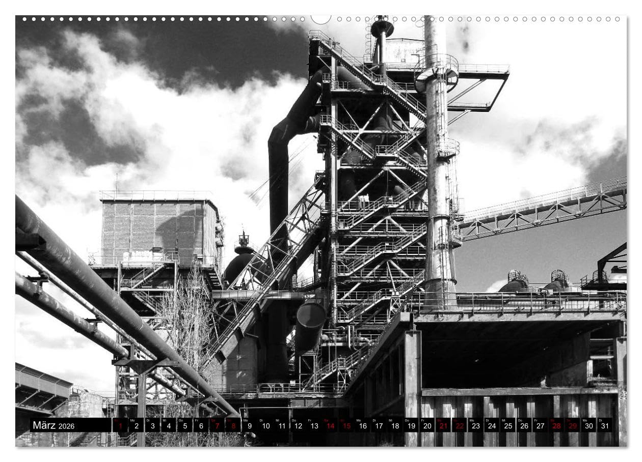 LaPaDu-Hüttenwerk Duisburg (hochwertiger Premium Wandkalender 2026 DIN A2 quer), Kunstdruck in Hochglanz: Industriekultur vom Feinsten (CALVENDO Orte)