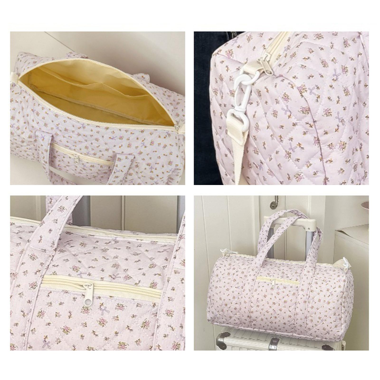 Quilted Floral lekka damska torba podróżna z dużym