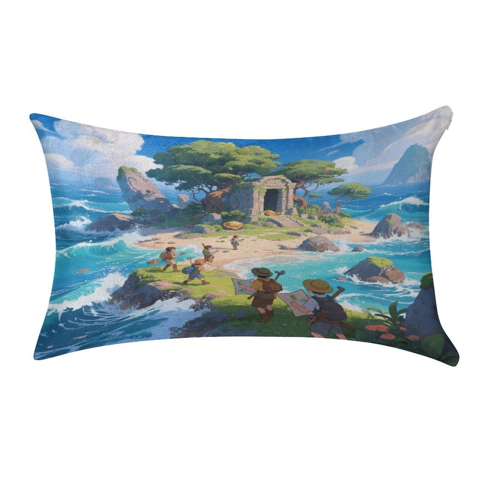 Fekiloot Style Mysterious Island Pillow Covers Home Decor Pillow Cases