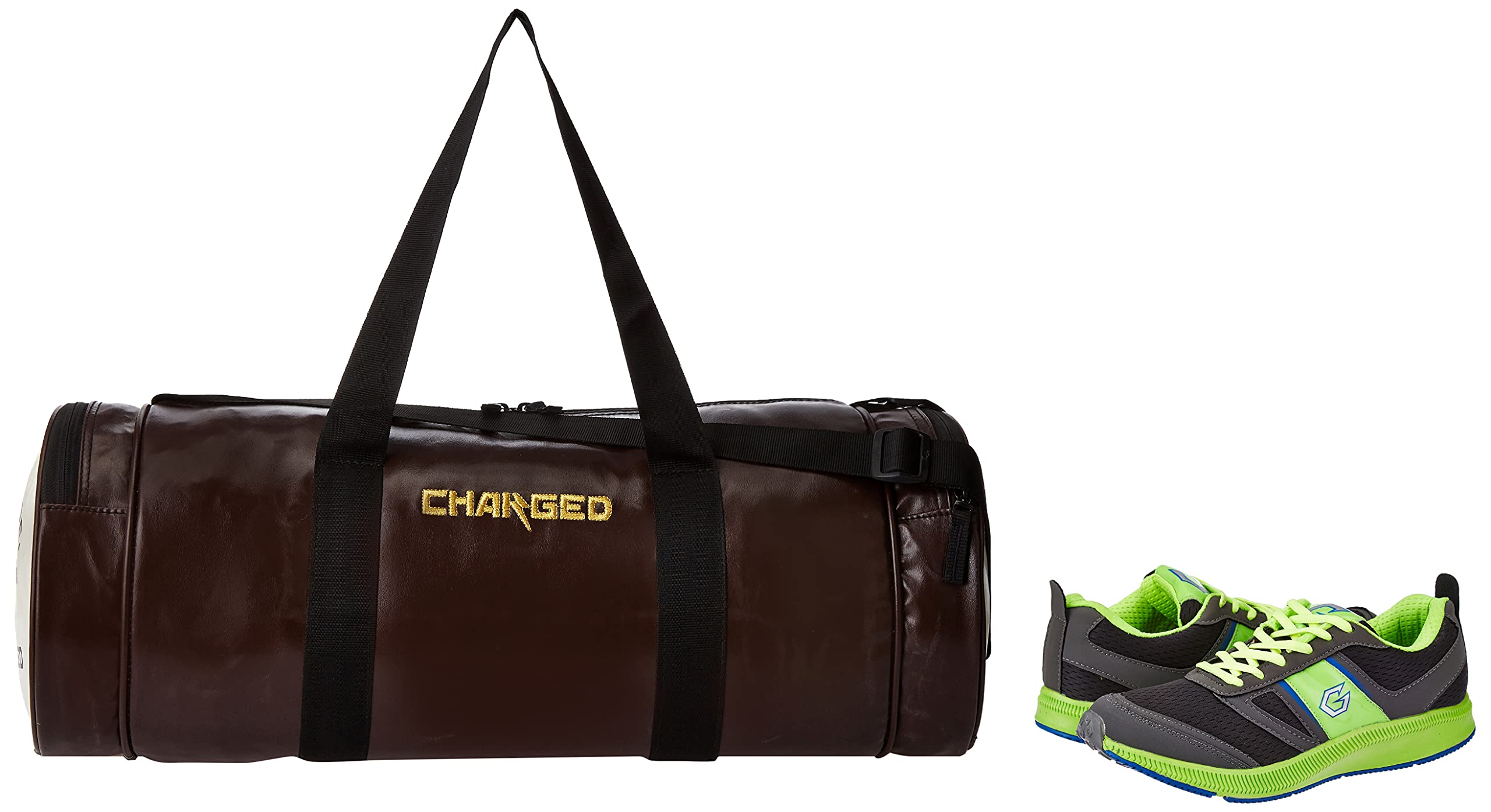 Charged Sports Bag Adena Brown with Gowin Sports Training Shoe Bright Grey Green Size 7-picture-11