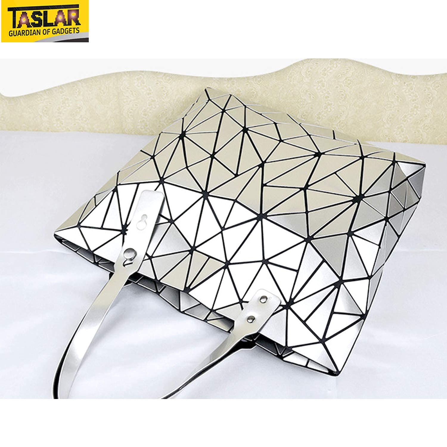 TASLAR Geometric Luminous Crossbody Bag Women Tote Bag Holographic Purses and Flash Reflective Shoulder Clutch Bag for Girls, Women 4