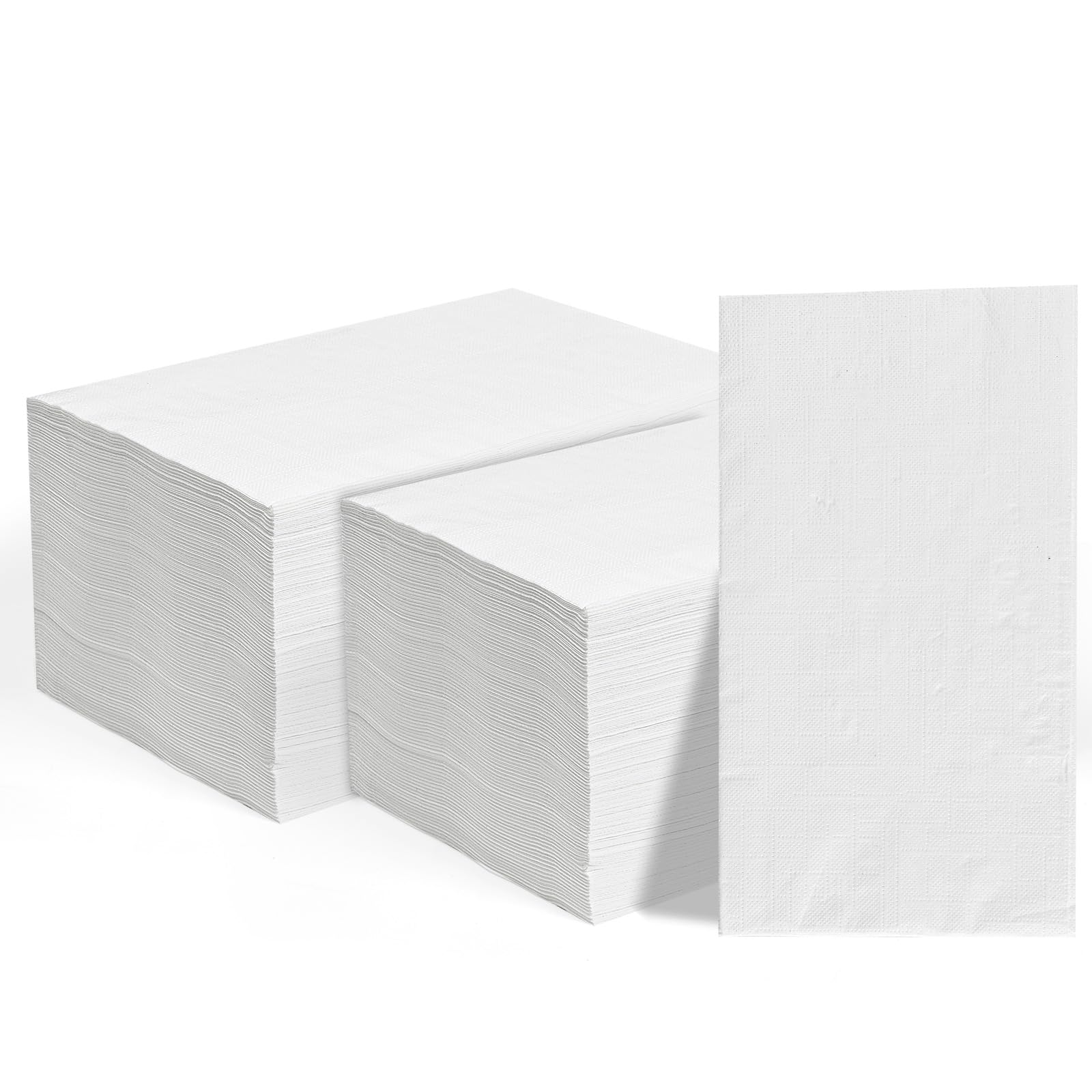 Toallas desechables de alta calidad para invitados, 200 servilletas de papel con tacto de lino, servilletas de baño suaves y absorbentes de 3 capas, elegantes toallas de mano blancas para