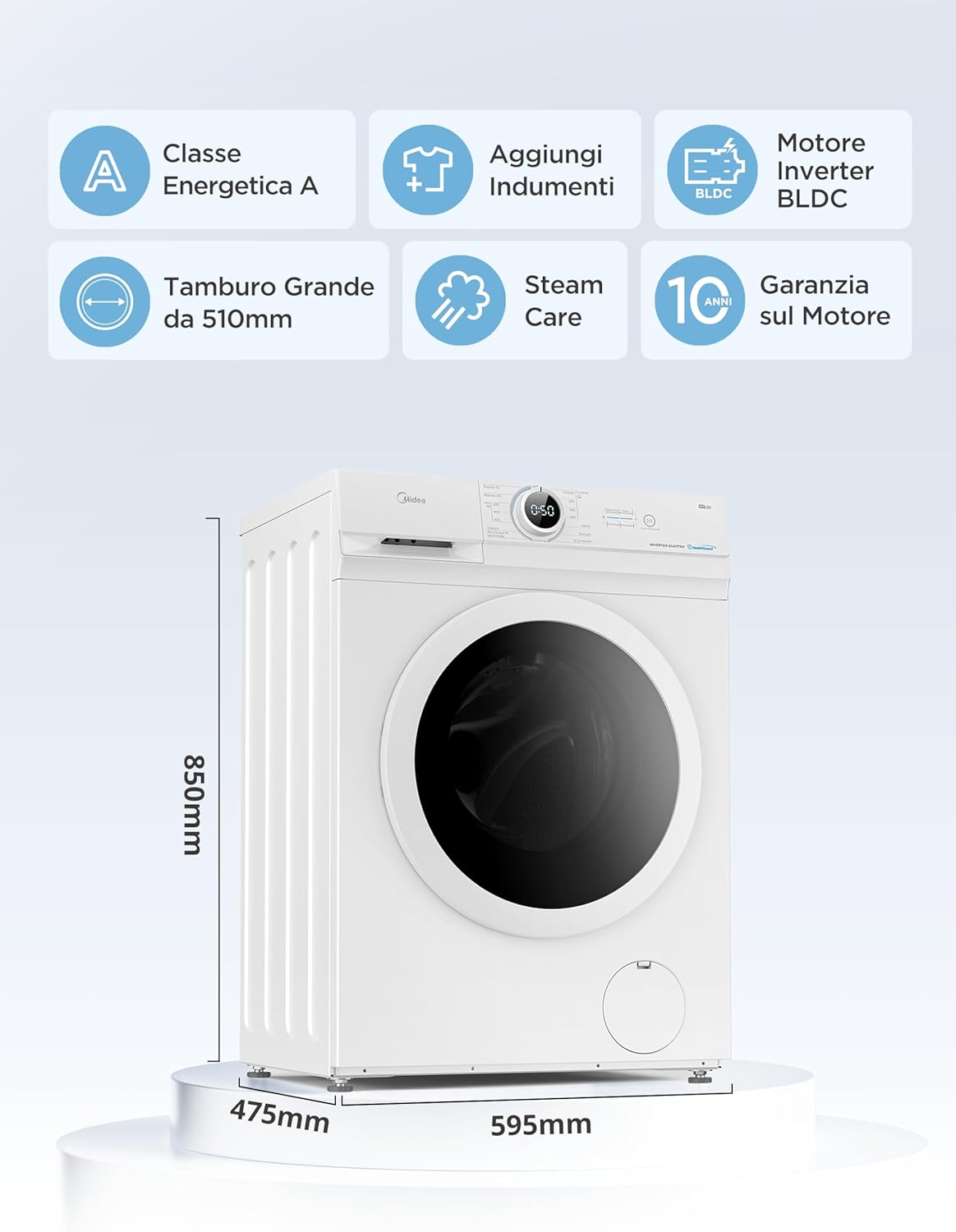 Recensione Midea MF10EW80B: La Lavatrice Slim che Ottimizza Tempo e Spazio!