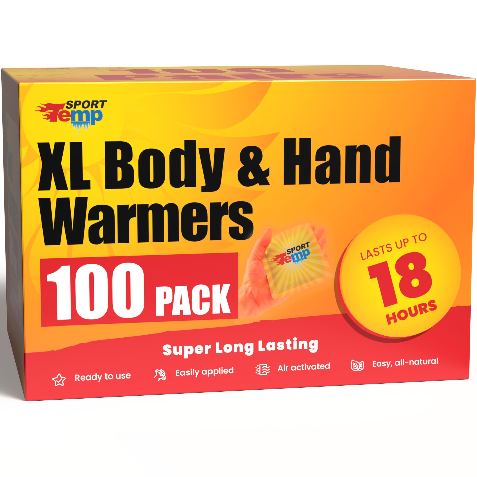 Sport Temp Large Hand & Body Warmers 100-Pack