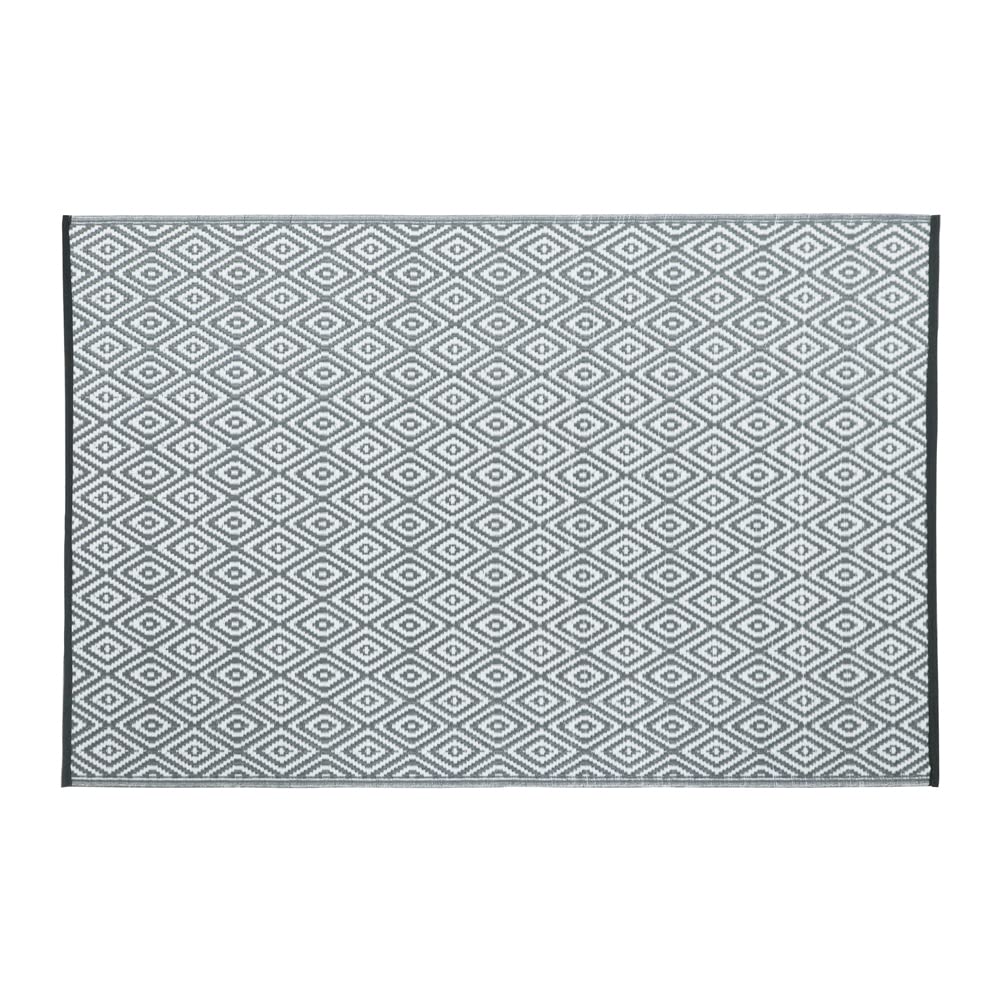 JVL Lightweight Reversible Plastic Woven Outdoor Rug, 120x180cm, Diamond