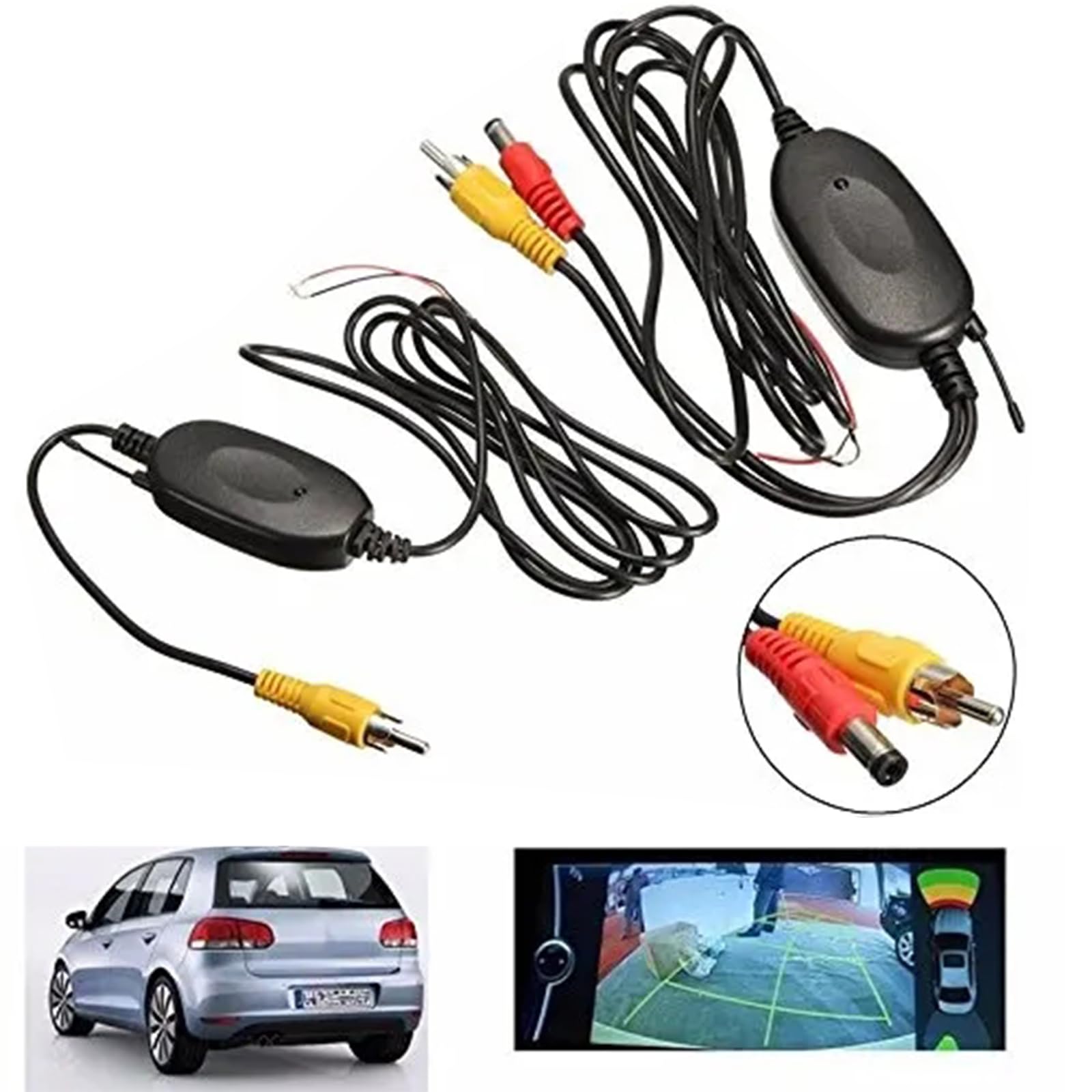 Kit Trasmettitore E Ricevitore Wireless 2.4GHz Per Telecamera Posteriore Auto – Portata 20-30m, Ingresso RCA, Facile Installazione Senza Cavi - 2