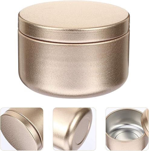 Miniatura 8 de Latas de metal redondas de metal con tapa, latas de té redondas de metal, latas de té, latas de té, tarros de almacenamiento pequeños para hacer