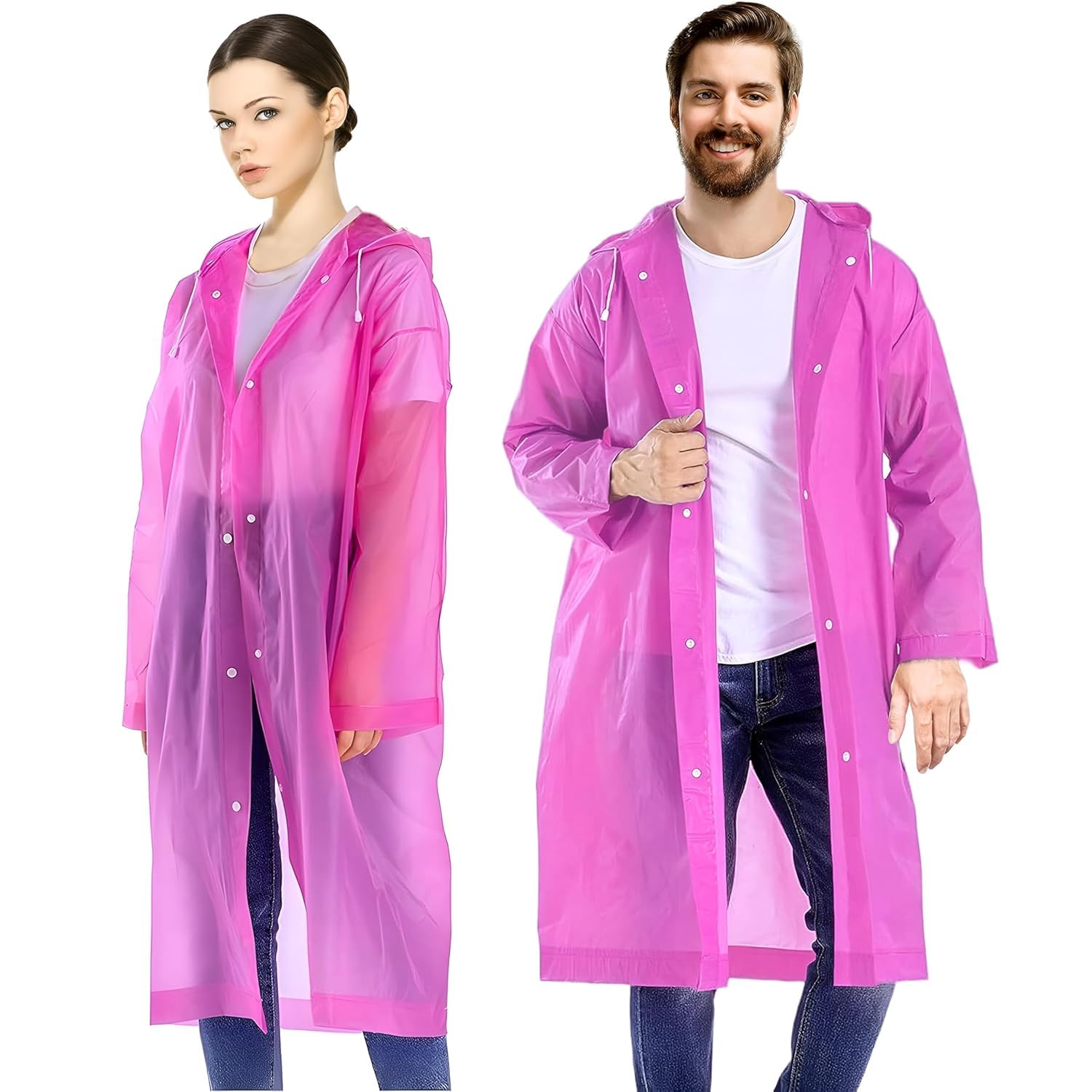 hot dealzz EVA Waterproof Rain Coat Hooded Universal Outdoor Water Resistant Portable Suit for Men Women Boys & Girls (Universal Size, (IN, Alpha, Free Size, Regular, Pink)-picture-30