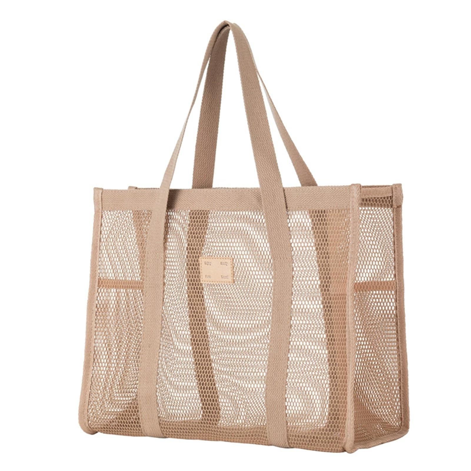 matumou Mesh Beach, Lightweight Large Capacity Storage, Hollow-Out Quick Drain Ultra Light Tote for Travel Toiletry