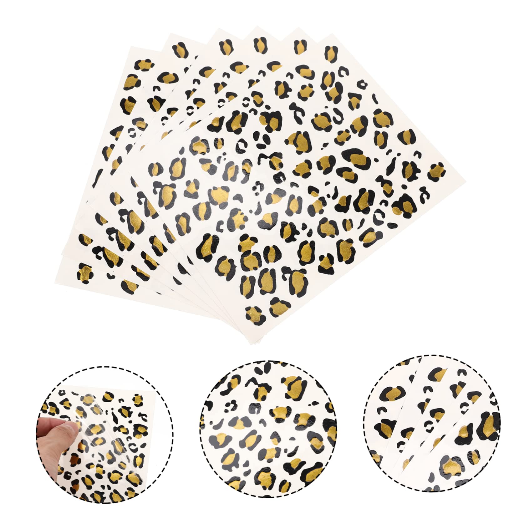 Pegatinas Leopardo para Mujeres, 6 Hojas Tatuajes Corporales