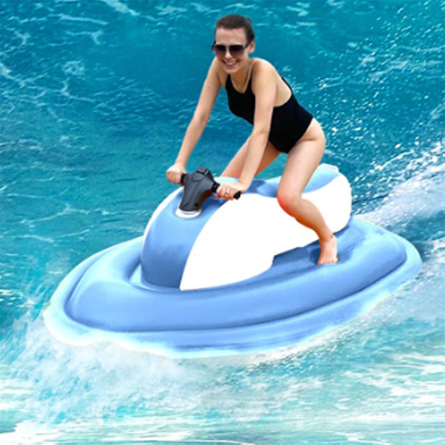 Nadmuchiwany Skuter Wodny Dla Dorosłych I Dzieci, Kompletny Zestaw Akcesoriów Do 2-Osobowej Nadmuchiwanej łodzi, Letnia Nadmuchiwana Zabawka Wodna Do Sportów Wodnych Summer Outdoor Lake Sea