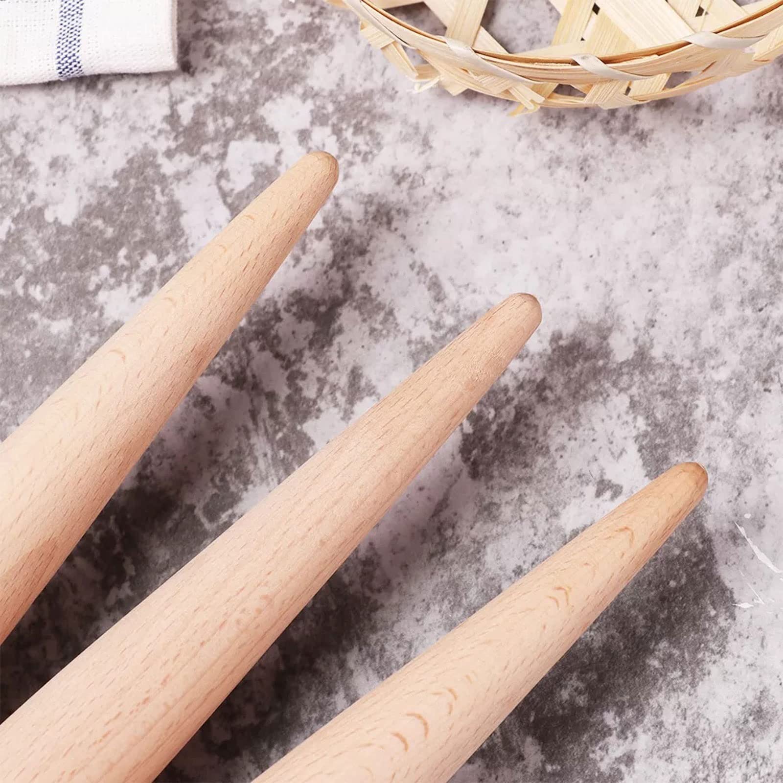Rodillo de Madera para Fondant, Rodillo para Masa para Pasteles, Herramienta de Cocina Antiadherente, Utensilios para enrollar la Piel de Bola de Masa