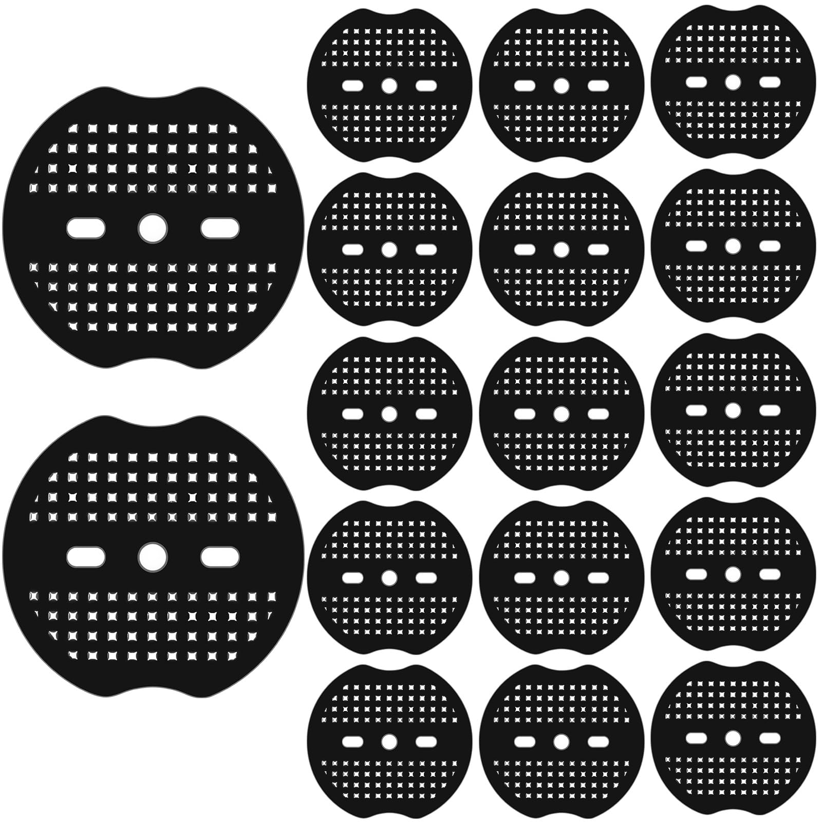 Gisafai 200 Pcs Landscape Staple Gasket Garden Landscape Staples Washer Pad Yard Pins Pad for Outdoor Weed Barrier Fabric Yard Tent (Black)