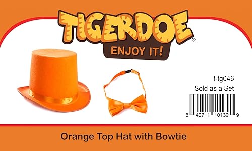 Miniatura 7 de Tigerdoe Top Hat Costume - Sombrero superior con pajarita - Conjunto de disfraz para adulto - Sombreros