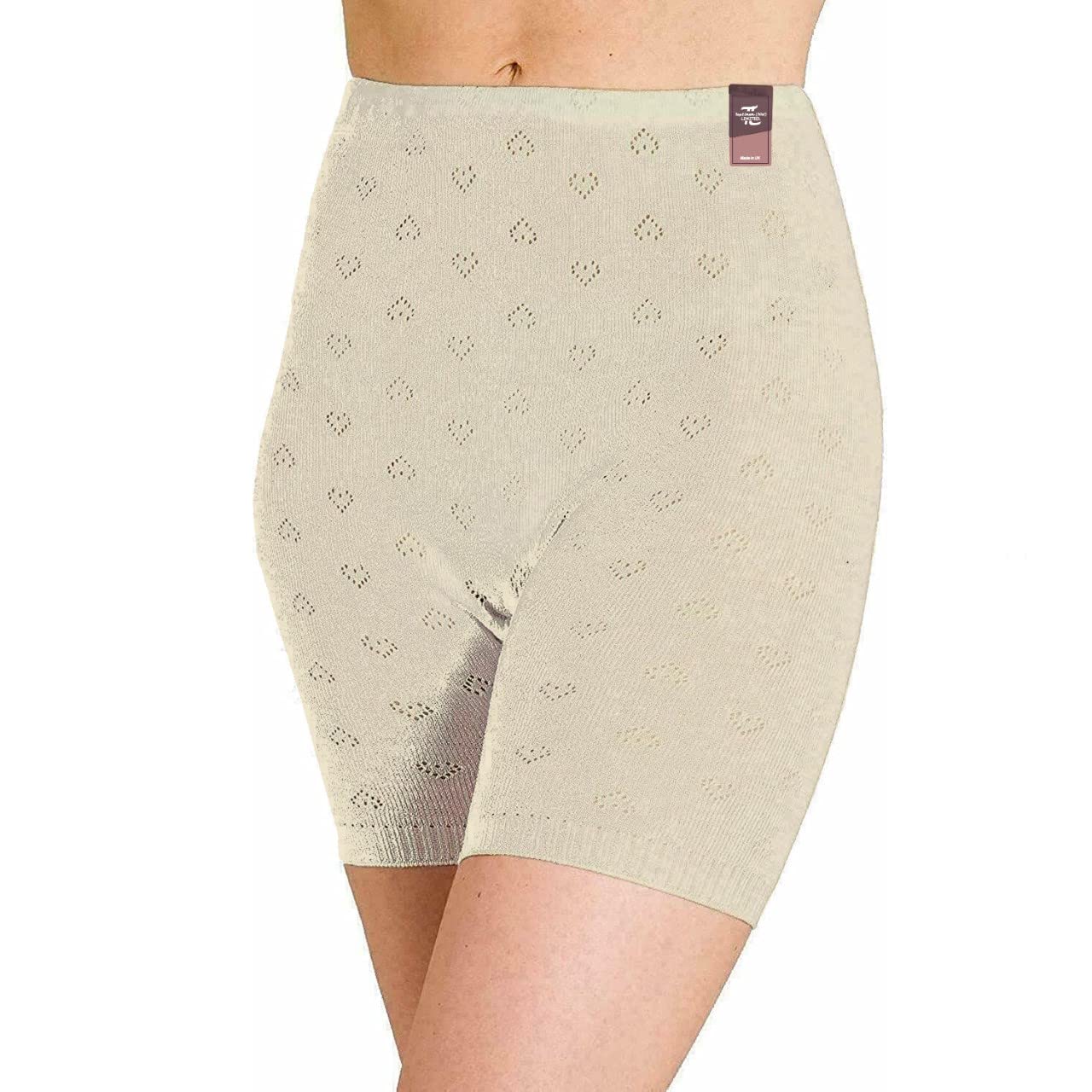 Women's Pantee Offwhite Gifts Choice Ltd Snowdrop Thermal Pantee Bottom - Thermal Underwear Long Leg Pantee Bloomer For - Soft Thermal Undergarments Bottom - Made In Uk (, Medium)